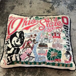 Fanatic Catstudio Throw Pillow, Ohio State University Embroidered Pillow